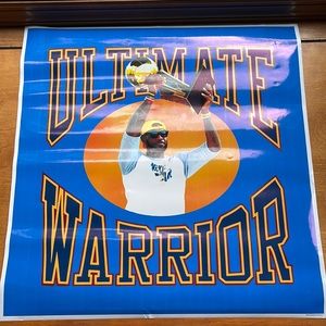 LeBron James “Ultimate Warrior” poster. Length 24 inches. Width 23.5 inches.